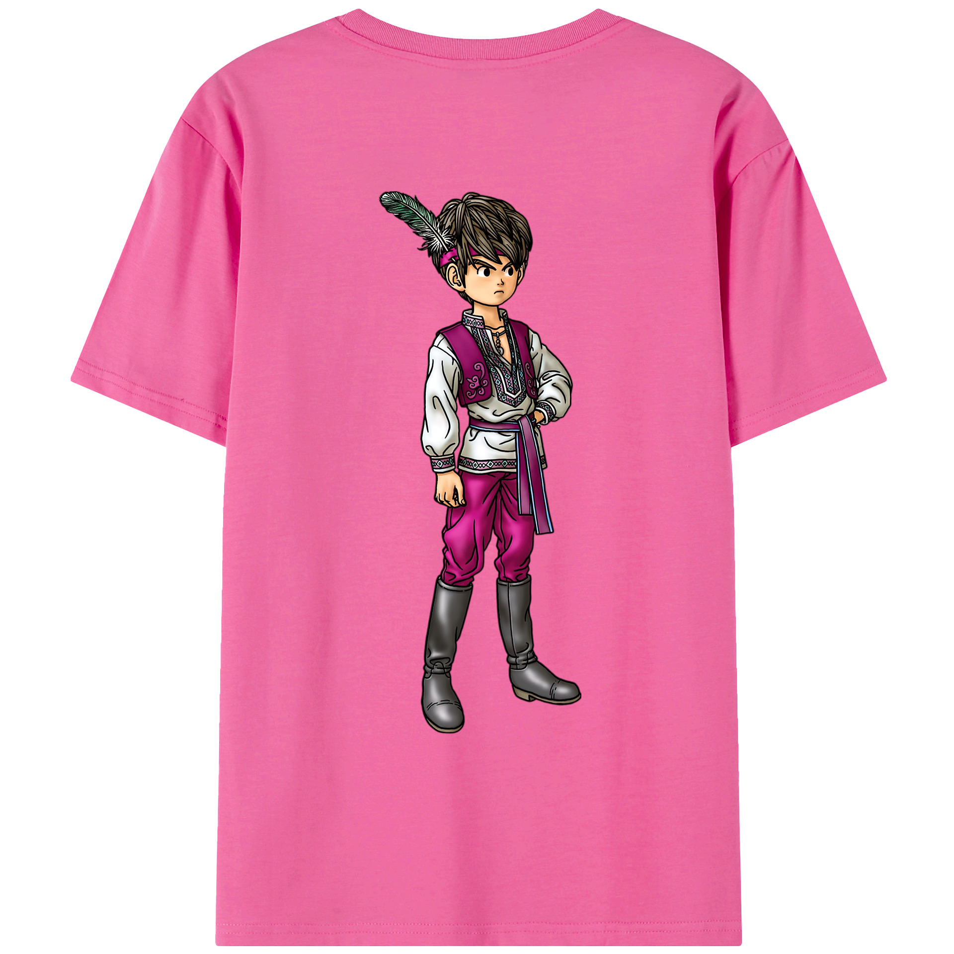 （画像用） ドラゴンクエスト Doragon Kuesuto Dragon Quest レディース半袖Tシャツ(バックプリント)
